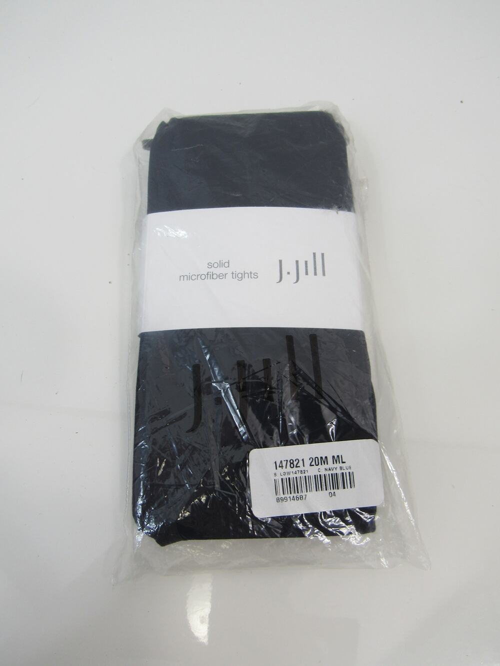 NWT J. Jill M/L Navy Blue Solid Microfiber Tights